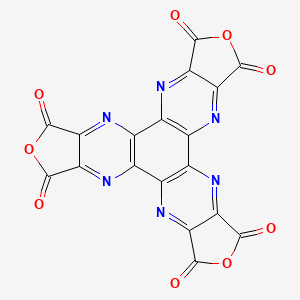 molecular formula C18N6O9 B8196785 Furo[3,4-b]furo[3',4':5,6]pyrazino[2,3-f]furo[3',4':5,6]pyrazino[2,3-h]quinoxaline-1,3,6,8,11,13-hexaone 