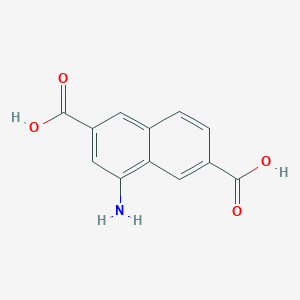 molecular formula C12H9NO4 B8196790 4-氨基萘-2,6-二羧酸 