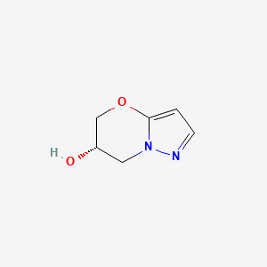 molecular formula C6H8N2O2 B8196796 (S)-6,7-Dihydro-5H-pyrazolo[5,1-B][1,3]oxazin-6-OL 
