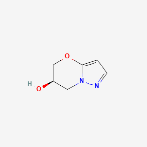 molecular formula C6H8N2O2 B8196843 (R)-6,7-Dihydro-5H-pyrazolo[5,1-B][1,3]oxazin-6-OL 