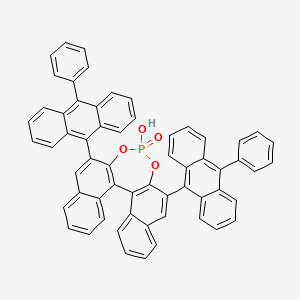 molecular formula C60H37O4P B8196854 (R)-3,3'-bis(10-phenyl-9-anthracenyl)-1,1'-binaphthyl-2,2'-diyl Hydrogenphosphate 