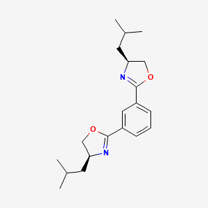 molecular formula C20H28N2O2 B8196862 1,3-Bis((S)-4-isobutyl-4,5-dihydrooxazol-2-yl)benzene 