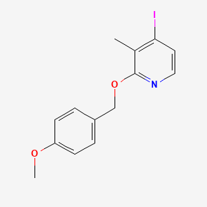 molecular formula C14H14INO2 B8196889 4-Iodo-2-((4-methoxybenzyl)oxy)-3-methylpyridine 