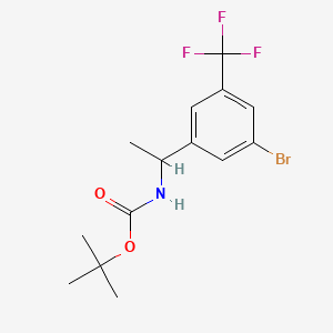 tert-Butyl (1-(3-bromo-5-(trifluoromethyl)phenyl)ethyl)carbamate