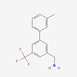 molecular formula C15H14F3N B8196900 (3'-Methyl-5-(trifluoromethyl)-[1,1'-biphenyl]-3-yl)methanamine 
