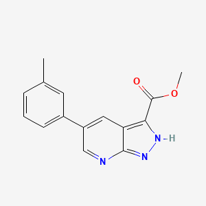 Methyl 5-(m-tolyl)-1H-pyrazolo[3,4-b]pyridine-3-carboxylate