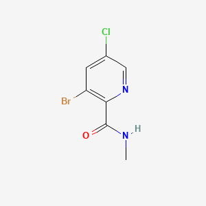 molecular formula C7H6BrClN2O B8196957 3-Bromo-5-chloro-N-methylpicolinamide 