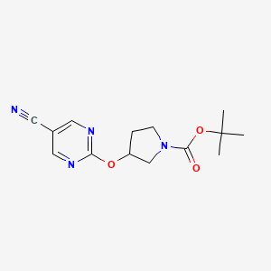 tert-Butyl 3-((5-cyanopyrimidin-2-yl)oxy)pyrrolidine-1-carboxylate