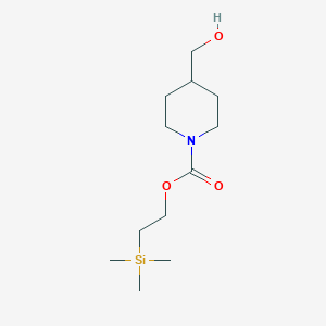 molecular formula C12H25NO3Si B8197050 2-Trimethylsilanylethyl 4-hydroxymethylpiperidine-1-carboxylate 