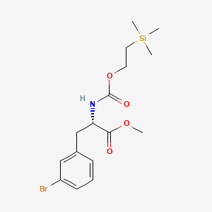 molecular formula C16H24BrNO4Si B8197064 (S)-Methyl 3-(3-bromophenyl)-2-(((2-(trimethylsilyl)ethoxy)carbonyl)amino)propanoate 