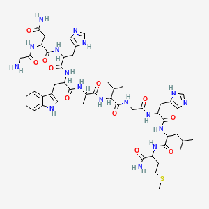molecular formula C50H73N17O11S B8197104 H-Gly-DL-Asn-DL-His-DL-Trp-DL-Ala-DL-Val-Gly-DL-His-DL-Leu-DL-Met-NH2 