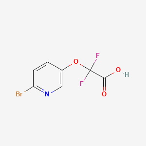 molecular formula C7H4BrF2NO3 B8197119 2-((6-Bromopyridin-3-yl)oxy)-2,2-difluoroacetic acid 