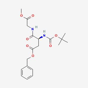 molecular formula C19H26N2O7 B8197126 (S)-benzyl 3-((tert-butoxycarbonyl)amino)-4-((2-methoxy-2-oxoethyl)amino)-4-oxobutanoate 