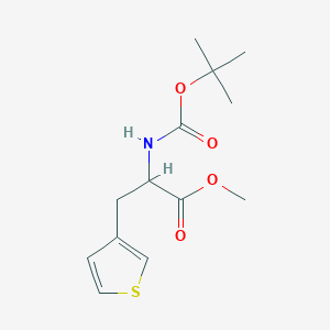 molecular formula C13H19NO4S B8197166 Methyl 2-((tert-butoxycarbonyl)amino)-3-(thiophen-3-yl)propanoate 