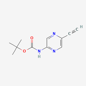 molecular formula C11H13N3O2 B8197173 Tert-butyl (5-ethynylpyrazin-2-yl)carbamate 