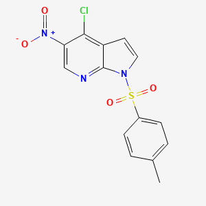 molecular formula C14H10ClN3O4S B8197215 4-chloro-5-nitro-1-tosyl-1H-pyrrolo[2,3-b]pyridine CAS No. 1421338-17-1