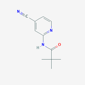 molecular formula C11H13N3O B8197262 N-(4-cyanopyridin-2-yl)-2,2-dimethylpropanamide 