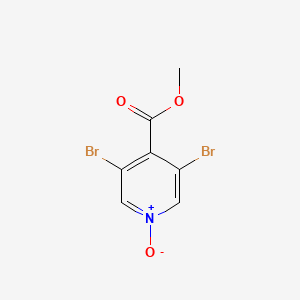 molecular formula C7H5Br2NO3 B8197280 3,5-Dibromo-4-(methoxycarbonyl)pyridine 1-oxide 
