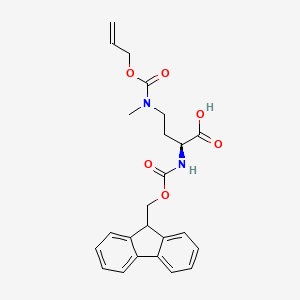 molecular formula C24H26N2O6 B8197289 (S)-2-((((9H-fluoren-9-yl)methoxy)carbonyl)amino)-4-(((allyloxy)carbonyl)(methyl)amino)butanoic acid 