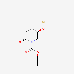 molecular formula C16H31NO4Si B8197298 (S)-tert-butyl 5-((tert-butyldimethylsilyl)oxy)-2-oxopiperidine-1-carboxylate 