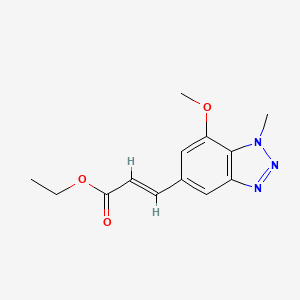 molecular formula C13H15N3O3 B8197314 2-Propenoic acid, 3-(7-methoxy-1-methyl-1H-benzotriazol-5-yl)-, ethyl ester, (2E)- CAS No. 1799973-79-7