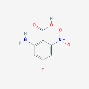 molecular formula C7H5FN2O4 B8197329 2-Amino-4-fluoro-6-nitrobenzoic acid 
