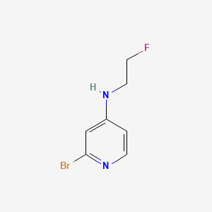 molecular formula C7H8BrFN2 B8197362 4-Pyridinamine, 2-bromo-N-(2-fluoroethyl)- 