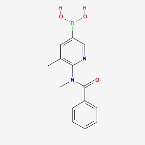 molecular formula C14H15BN2O3 B8197371 (5-Methyl-6-(N-methylbenzamido)pyridin-3-yl)boronic acid 