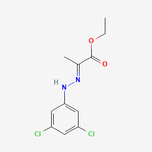 molecular formula C11H12Cl2N2O2 B8197415 Ethyl 2-[2-(3,5-dichlorophenyl)hydrazinylidene]propanoate 