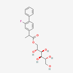 molecular formula C21H25FO7 B8197450 [(2R,3R,4R,5R)-2,3,4,5,6-pentahydroxyhexyl] 2-(3-fluoro-4-phenylphenyl)propanoate 