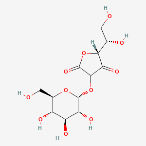 (5R)-5-[(1S)-1,2-Dihydroxyethyl]-3-[(2R,3R,4S,5S,6R)-3,4,5-trihydroxy-6-(hydroxymethyl)oxan-2-yl]oxyoxolane-2,4-dione