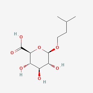 molecular formula C11H20O7 B8197463 (2S,3S,4S,5R,6R)-3,4,5-trihydroxy-6-(3-methylbutoxy)oxane-2-carboxylic acid 