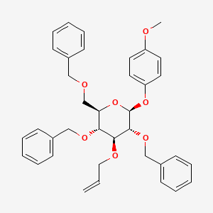 molecular formula C37H40O7 B8197471 Bn(-2)[allyl(-3)][Bn(-4)][Bn(-6)]Glc(b)-O-Ph(4-OMe) 