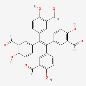 molecular formula C30H20O8 B8197478 5,5',5'',5'''-(Ethene-1,1,2,2-tetrayl)tetrakis(2-hydroxybenzaldehyde) 