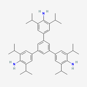 molecular formula C42H57N3 B8197500 5'-(4-Amino-3,5-diisopropylphenyl)-3,3'',5,5''-tetraisopropyl-[1,1':3',1''-terphenyl]-4,4''-diamine 
