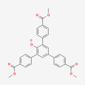 molecular formula C30H24O7 B8197505 Dimethyl 2'-hydroxy-5'-(4-(methoxycarbonyl)phenyl)-[1,1':3',1''-terphenyl]-4,4''-dicarboxylate 