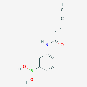 molecular formula C11H12BNO3 B8197513 (3-(Pent-4-ynamido)phenyl)boronic acid 