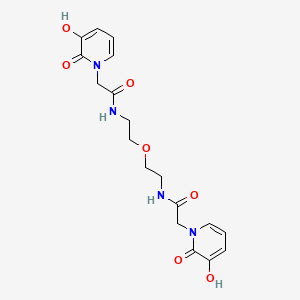 molecular formula C18H22N4O7 B8197547 N,N'-(Oxybis(ethane-2,1-diyl))bis(2-(3-hydroxy-2-oxopyridin-1(2H)-yl)acetamide) 