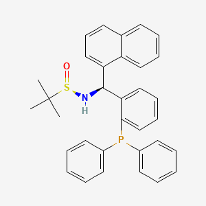 molecular formula C33H32NOPS B8197553 (R)-N-[(S)-[2-(Diphenylphosphino)phenyl](1-naphthyl)methyl]-2-methylpropane-2-sulfinamide 