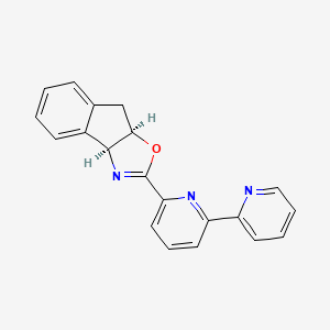 molecular formula C20H15N3O B8197590 (3aS,8aR)-2-([2,2'-Bipyridin]-6-yl)-3a,8a-dihydro-8H-indeno[1,2-d]oxazole 
