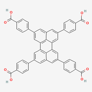 molecular formula C48H28O8 B8197668 4,4',4'',4'''-(Perylene-2,5,8,11-tetrayl)tetrabenzoic acid 