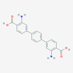 molecular formula C20H16N2O4 B8197678 3,3''-Diamino-[1,1':4',1''-terphenyl]-4,4''-dicarboxylic acid 