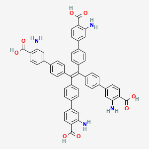 molecular formula C54H40N4O8 B8197683 4',4''',4''''',4'''''''-(Ethene-1,1,2,2-tetrayl)tetrakis(3-amino-[1,1'-biphenyl]-4-carboxylic acid) 