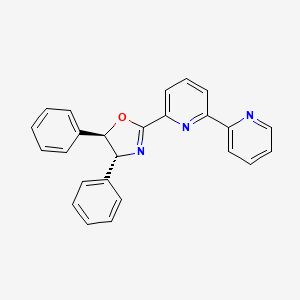 molecular formula C25H19N3O B8197707 (4R,5R)-2-([2,2'-Bipyridin]-6-yl)-4,5-diphenyl-4,5-dihydrooxazole 