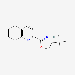 molecular formula C16H22N2O B8197710 (S)-4-(tert-Butyl)-2-(5,6,7,8-tetrahydroquinolin-2-yl)-4,5-dihydrooxazole 