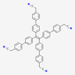 molecular formula C58H40N4 B8197721 2,2',2'',2'''-(Ethene-1,1,2,2-tetrayltetrakis([1,1'-biphenyl]-4',4-diyl))tetraacetonitrile 