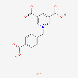 molecular formula C15H12BrNO6 B8197725 3,5-Dicarboxy-1-(4-carboxybenzyl)pyridin-1-ium bromide 