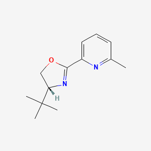 molecular formula C13H18N2O B8197733 (R)-4-(tert-Butyl)-2-(6-methylpyridin-2-yl)-4,5-dihydrooxazole 
