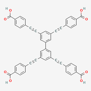 molecular formula C48H26O8 B8197747 4,4',4'',4'''-([1,1'-联苯]-3,3',5,5'-四基(乙炔-2,1-二基))四苯甲酸 