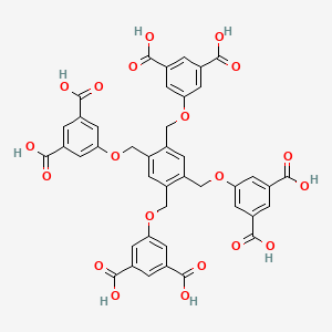 molecular formula C42H30O20 B8197759 5,5',5'',5'''-((苯-1,2,4,5-四基四甲基)四氧)四对苯二甲酸 